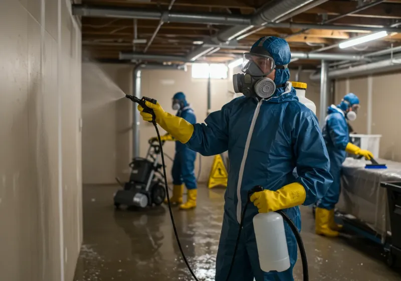 Basement Sanitization and Antimicrobial Treatment process in Niantic, CT